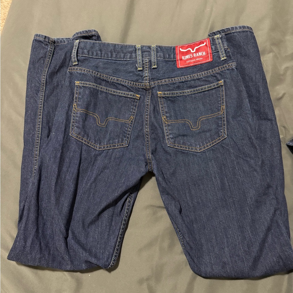 Kimes Ranch Dark Blue Straight Jeans